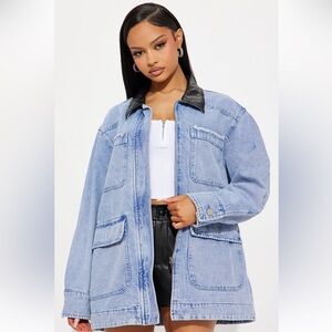 Bare Minimum Oversized Denim Barn Jacket